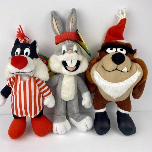 McDonald's Looney Tunes Plush lot of three, Bugs, Sylvester & Taz, vintage 1992 - Picture 1 of 8
